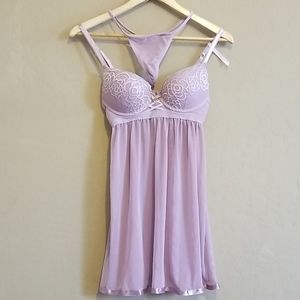 Pushup Teddy with Lace and Satin Detail